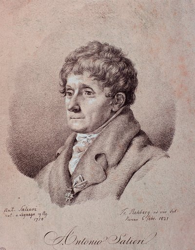 Porträtt av Antonio Salieri (gravyr) av Unknown artist
