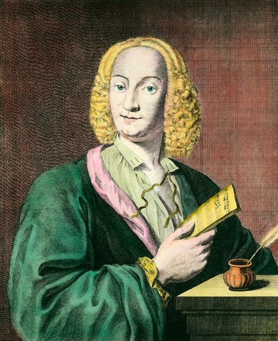 Porträtt av Antonio Vivaldi (1678-1741), italiensk kompositör. Gravyr av 1700-talet. Privat samling av Unknown artist