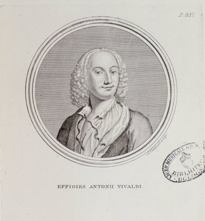 Porträtt av Antonio Vivaldi (gravyr av Unknown artist