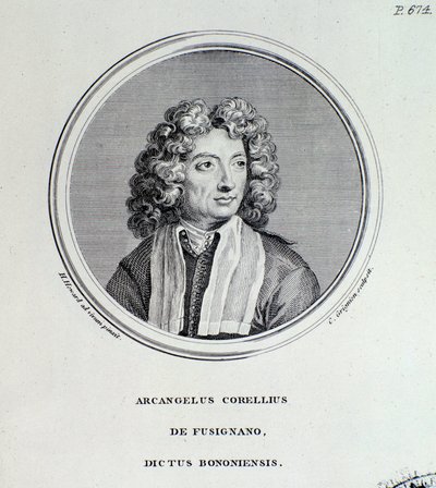 Porträtt av Arcangelo Corelli (gravyr) av Unknown artist