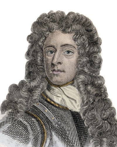 Porträtt av Arthur Herbert (1647-1716), jarl av Torrington, amiral och engelsk politiker. Gravyr av 1800-talet. av Unknown artist