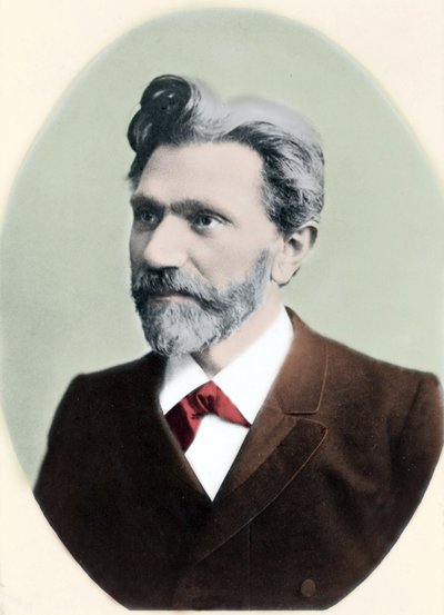 Porträtt av August Bebel (1840-1913), tysk politiker. av Unknown artist