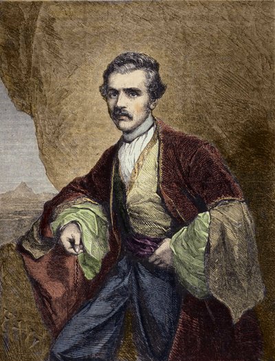 Porträtt av Austen Henry Layard (1817-1894), engelsk resenär och arkeolog. av Unknown artist