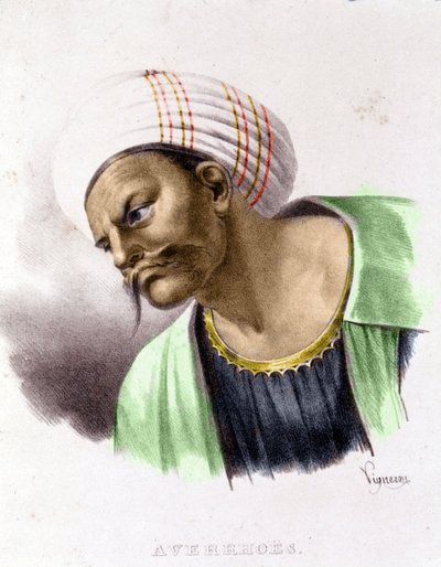 Porträtt av Averroes (1126 - 1198). av Unknown artist