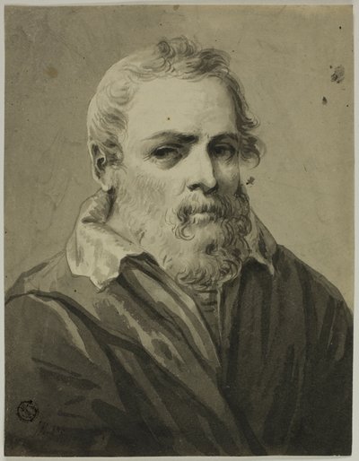 Porträtt av skäggig man av Unknown artist