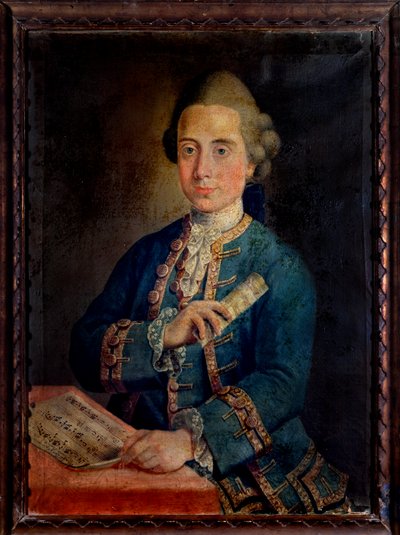Porträtt av Benedetto Antonio Maria Puccini, italiensk organist och kompositör (målning av Unknown artist