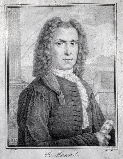 Porträtt av Benedetto Marcello (gravyr) av Unknown artist