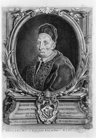 Porträtt av Benedikt XIII (1649 - 1730). av Unknown artist