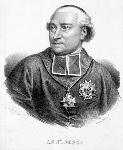 Porträtt av kardinal Joseph Fesch, farbror till Napoleon Bonaparte (1763-1839). av Unknown artist