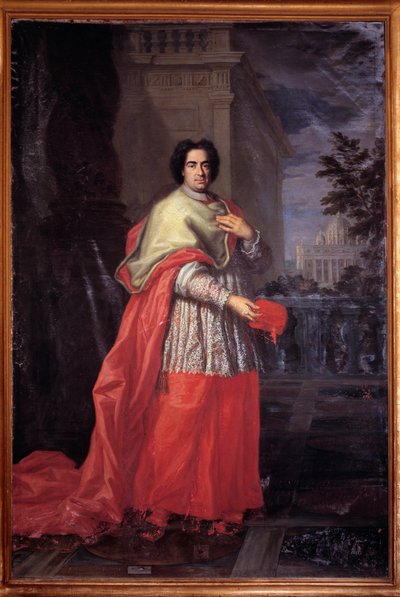 Porträtt av kardinal Troiano Acquaviva av Aragona (olja på duk av Unknown artist
