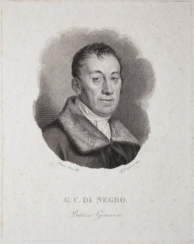Porträtt av Carlo Di Negro (gravyr) av Unknown artist