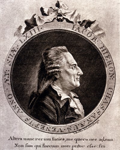 Porträtt av Casanova (1725 - 1798) - porträtt i frontispice, i Historien om min flykt från fängelserna i Republiken Venedig, skrivet i Dux en Bohemia av Unknown artist