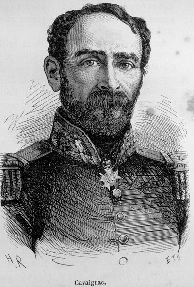 Porträtt av Cavaignac (1802-1857), fransk politiker och general av Unknown artist