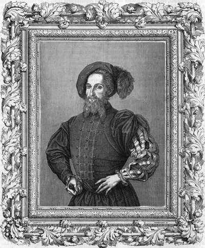 Porträtt av Cesare (Cesar) Borgia (1475-1507). av Unknown artist