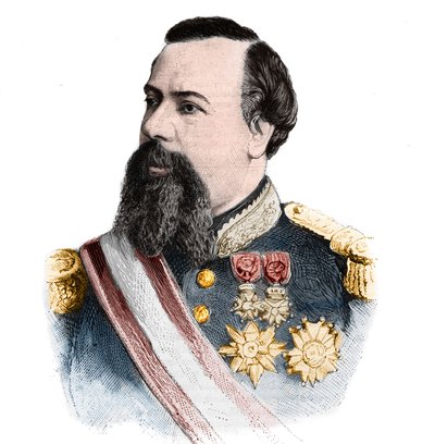 Porträtt av Charles III Grimaldi (1818-1889), prins av Monaco (1856-1889). i "The Illustrous World" av den 21 september 1889. av Unknown artist