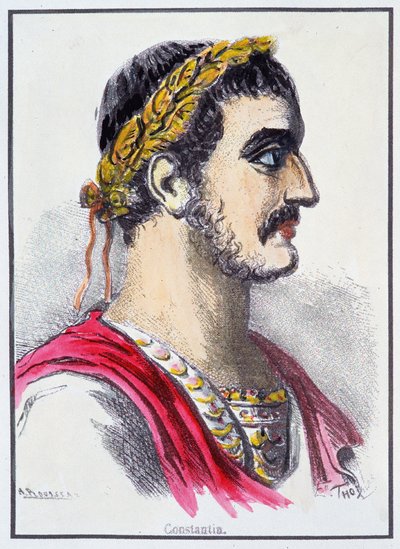 Porträtt av Konstantin, romersk kejsare av Unknown artist