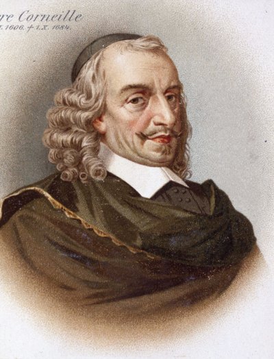 Porträtt av Corneille (1606 - 1684). 1800-talets kromolitografi. av Unknown artist