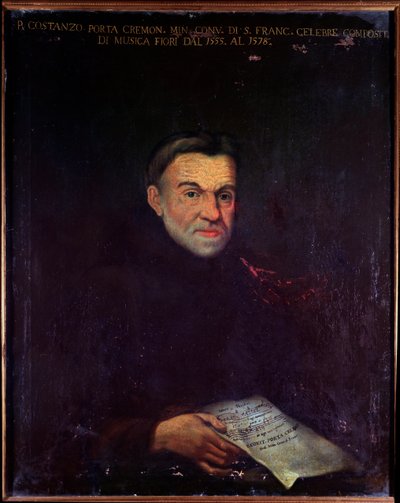 Porträtt av Costanzo Porta, italiensk kompositör (målning av Unknown artist