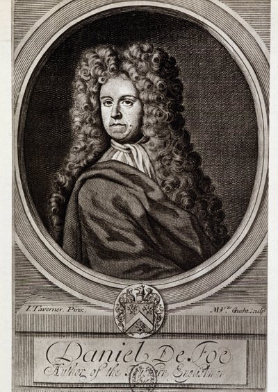 Porträtt av Daniel de Foe eller Defoe (1660 - 1731) av Unknown artist