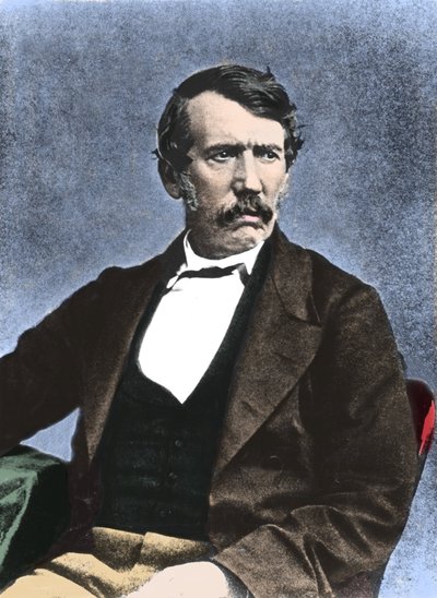 Porträtt av David Livingstone (1813-1873) skotsk missionär och upptäcktsresande. av Unknown artist