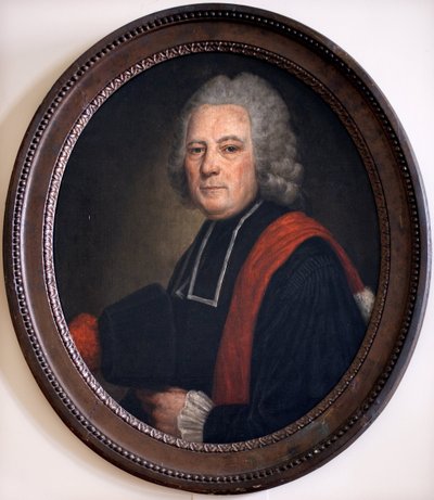Porträtt av Dr Pierre Bourgeois. Läkare på Hotel Dieu i Beaune. Anonym målning, olja på duk av Unknown artist