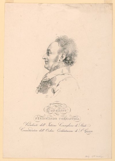 Porträtt av Ferdinando Cornacchia av Unknown artist