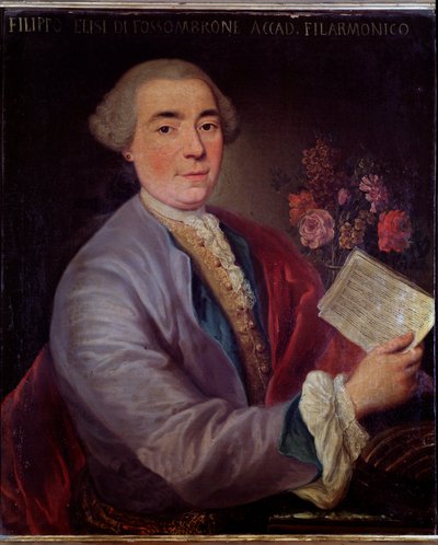 Porträtt av Filippo Elisi, italiensk castrato (målning av Unknown artist