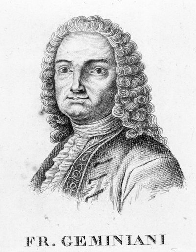 Porträtt av Francesco Saverio Geminiani Italiensk musiker (Lucca av Unknown artist