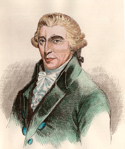 Porträtt av Franz Joseph Haydn (1732 - 1809), österrikisk kompositör. Gravyr av 1700-talet. Privat samling. av Unknown artist