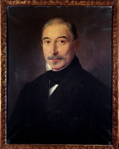 Porträtt av Gaetan Brizzi, italiensk hornspelare (målning av Unknown artist