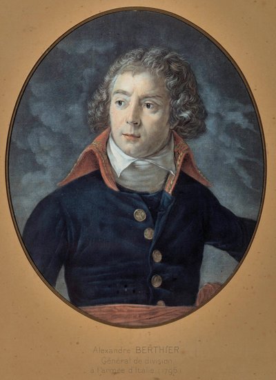 Porträtt av general Louis Alexandre (Louis-Alexandre) Berthier (1753-1815) Anonym målning av Unknown artist