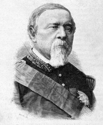 Porträtt av General de Ladmirault (1808 - 1898) - i "" Les Contemporains", n.d. slutet av 1800-talet. av Unknown artist