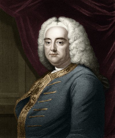 Porträtt av George Frederick Handel (Georg Friedrich Handel av Unknown artist
