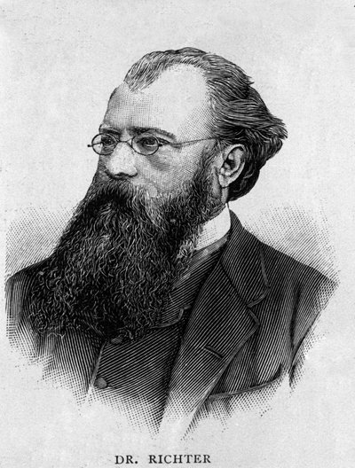 Porträtt av den tyske dirigenten Hans Richter (1843 - 1916). av Unknown artist