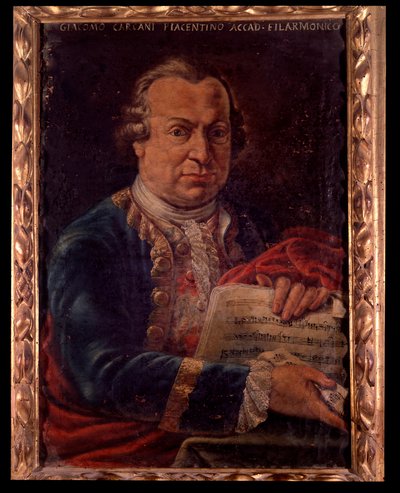 Porträtt av Giacomo Carcani, italiensk kompositör (målning av Unknown artist