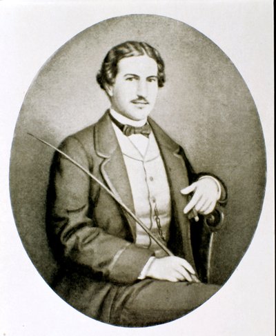 Porträtt av Gigio Caroli, älskare av Giuseppina Raimondi, andra fru till Giuseppe Garibaldi. Privat samling av Unknown artist