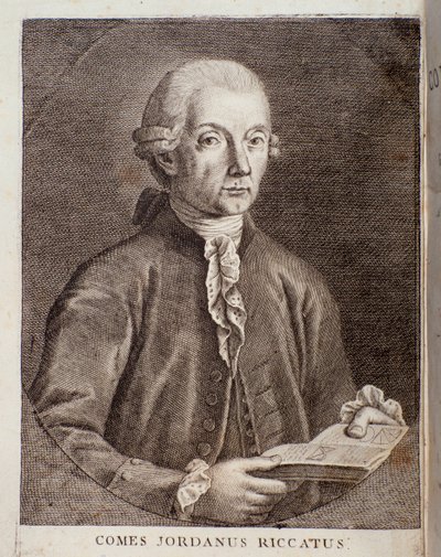 Porträtt av Giordano Riccati (gravyr) av Unknown artist