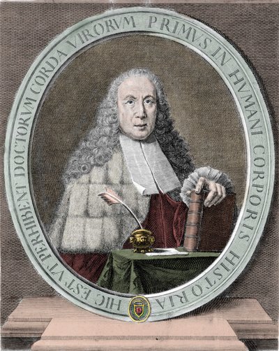 Porträtt av Giovanni Battista Morgagni (1682-1771) italiensk läkare och anatom. Milanese. av Unknown artist