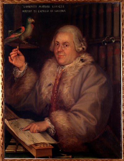 Porträtt av Giovanni Lorenzo Mariani, italiensk kompositör (målning av Unknown artist
