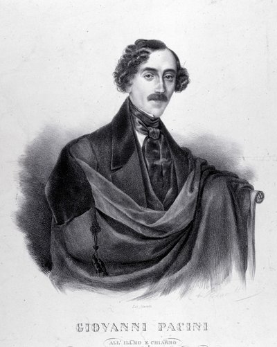 Porträtt av Giovanni Pacini, italiensk kompositör (1796-1867). av Unknown artist
