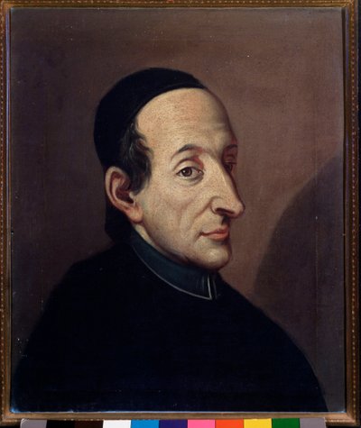 Porträtt av Giovenale Sacchi (1726-1789) italiensk musikolog Anonym målning. 1700-talet. Bologna, Civic Museum Museum av Unknown artist