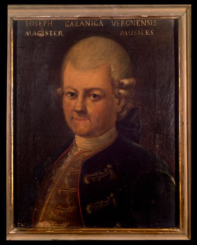 Porträtt av Giuseppe Gazzaniga (1743-1818) italiensk kompositör Anonym målning. 1700-talet. Bologna, medborgarmusikaliskt bibliografiskt museum. av Unknown artist