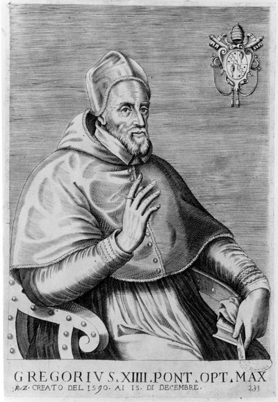 Porträtt av Gregorius XIV (1535 - 1591). av Unknown artist