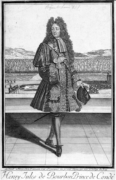 Porträtt av Henri Jules de Bourbon, Prince of Conde (Henri-Jules de Bourbon-Conde) (1643-1709). av Unknown artist