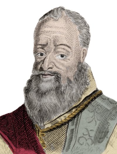 Porträtt av Henri Percy (Henry Percy) (1564-1632), 9:e earlen av Northumberland, med smeknamnet Trollkarlen, fängslad för sitt deltagande i Powder Conspiracy (1605). Gravyr av 1800-talet. av Unknown artist