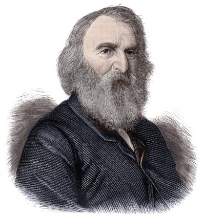 Porträtt av Henry Longfellow, amerikansk poet och pedagog av Unknown artist