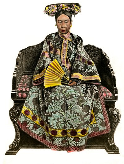 Porträtt av Impress of China Tseu Hi (1834 -1908) Cixi (eller Ts