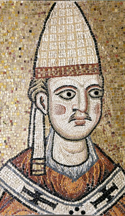 Porträtt av Innocentius III (1160 - 1216). Mosaik bevarad på Roms museum. Han var tidigare i den gamla Peterskyrkan. Roms museum. av Unknown artist