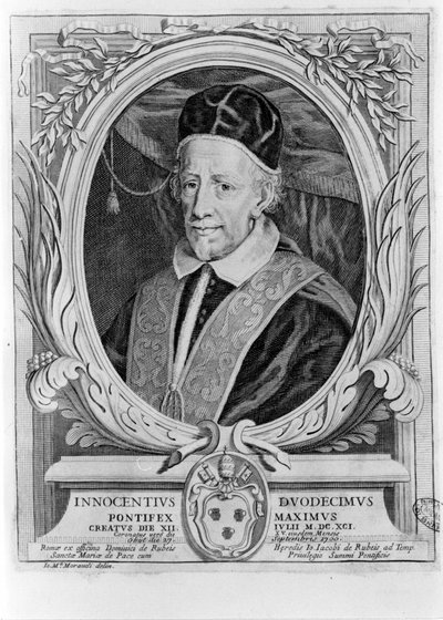Porträtt av Innocentius XII (1615 - 1700). av Unknown artist