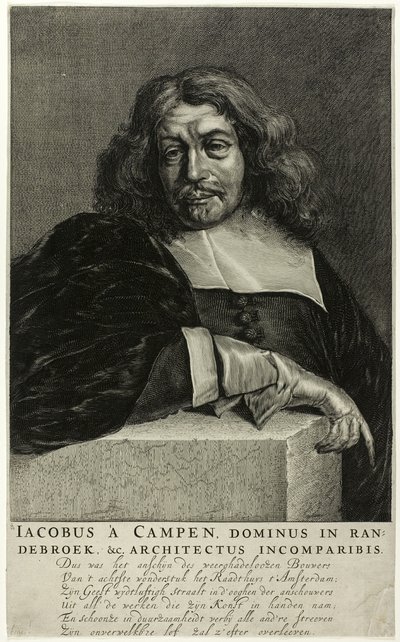 Porträtt av Jacob van Campen av Unknown artist